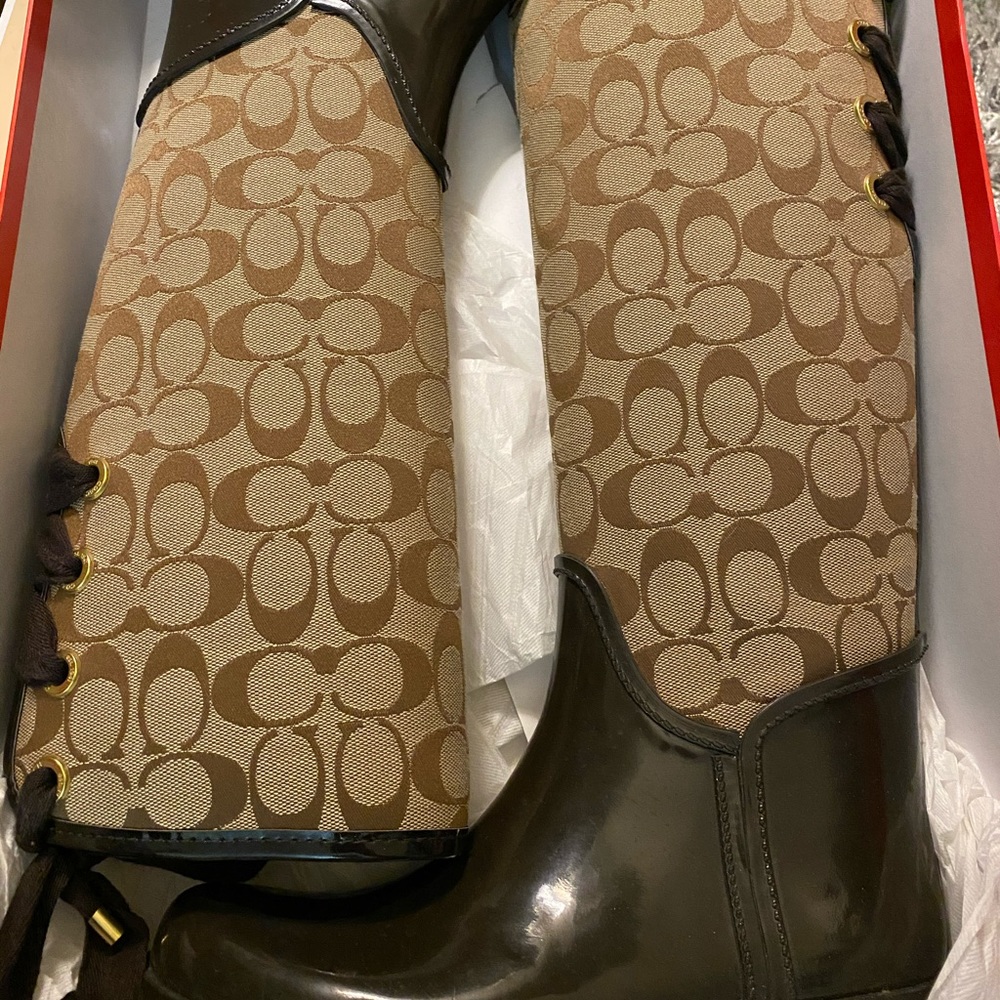 Coach rain boots